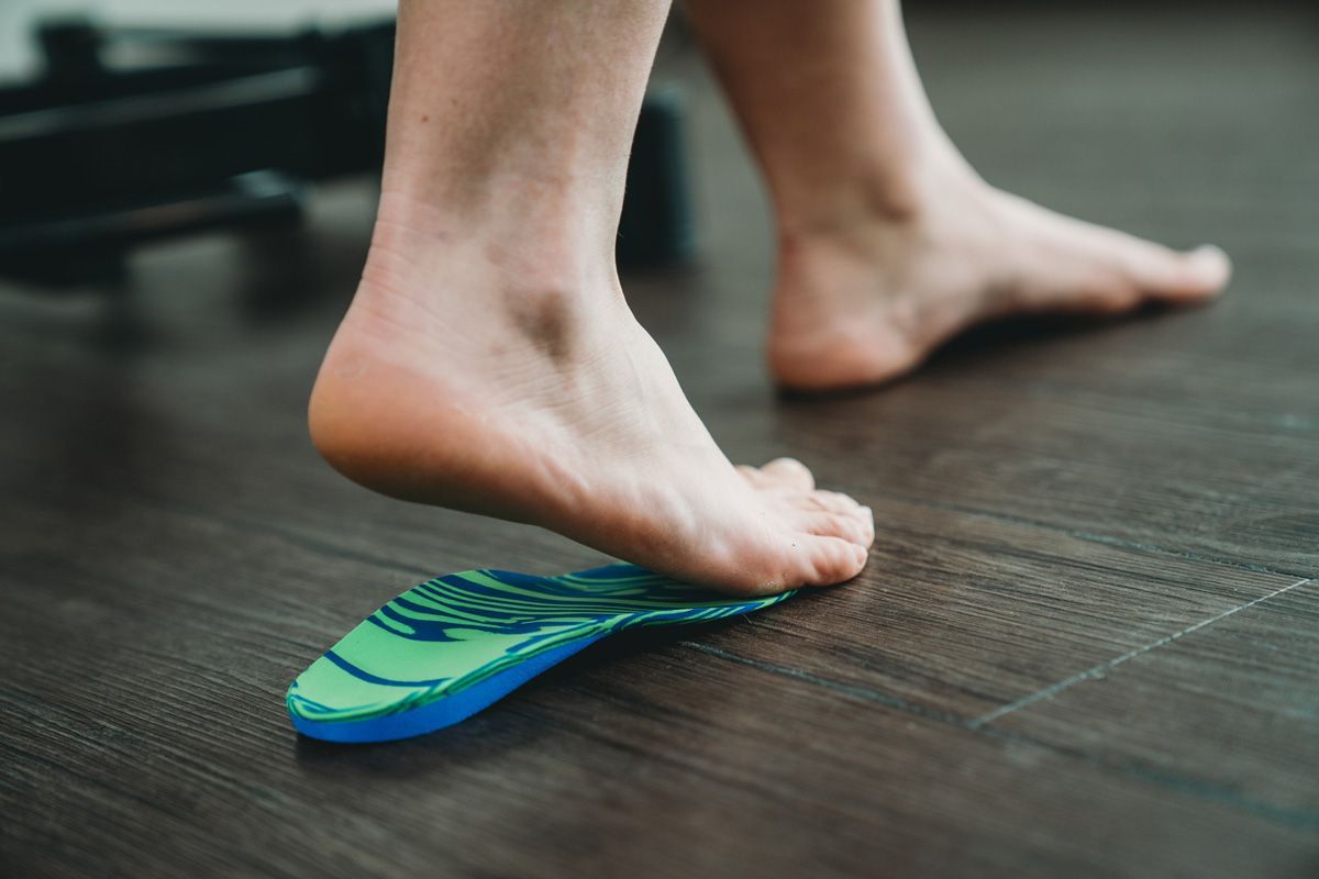 Woman's Foot on Insoles — Wichita, KS — Balanced Arches Woman's Foot on Insoles — Wichita, KS — Balanced Arches