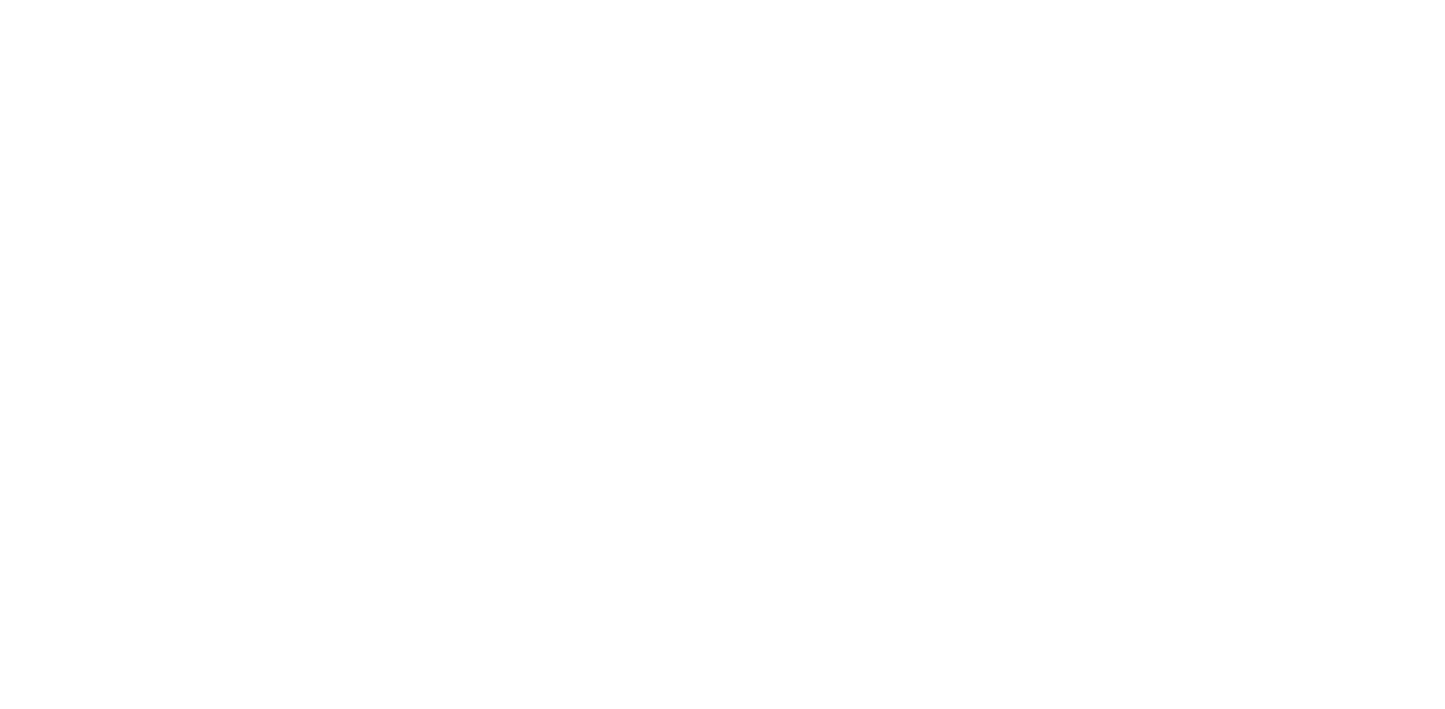 Logotipo da empresa Luby na cor branca e sem serifa