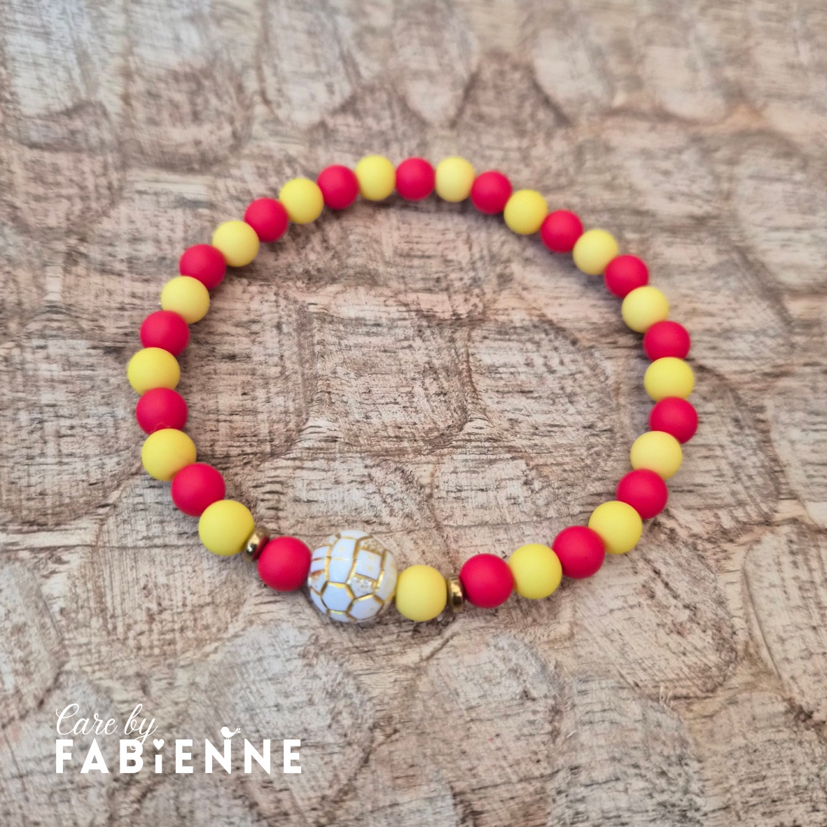 GAE Supporters Armband | RoodGeel + Voetbal