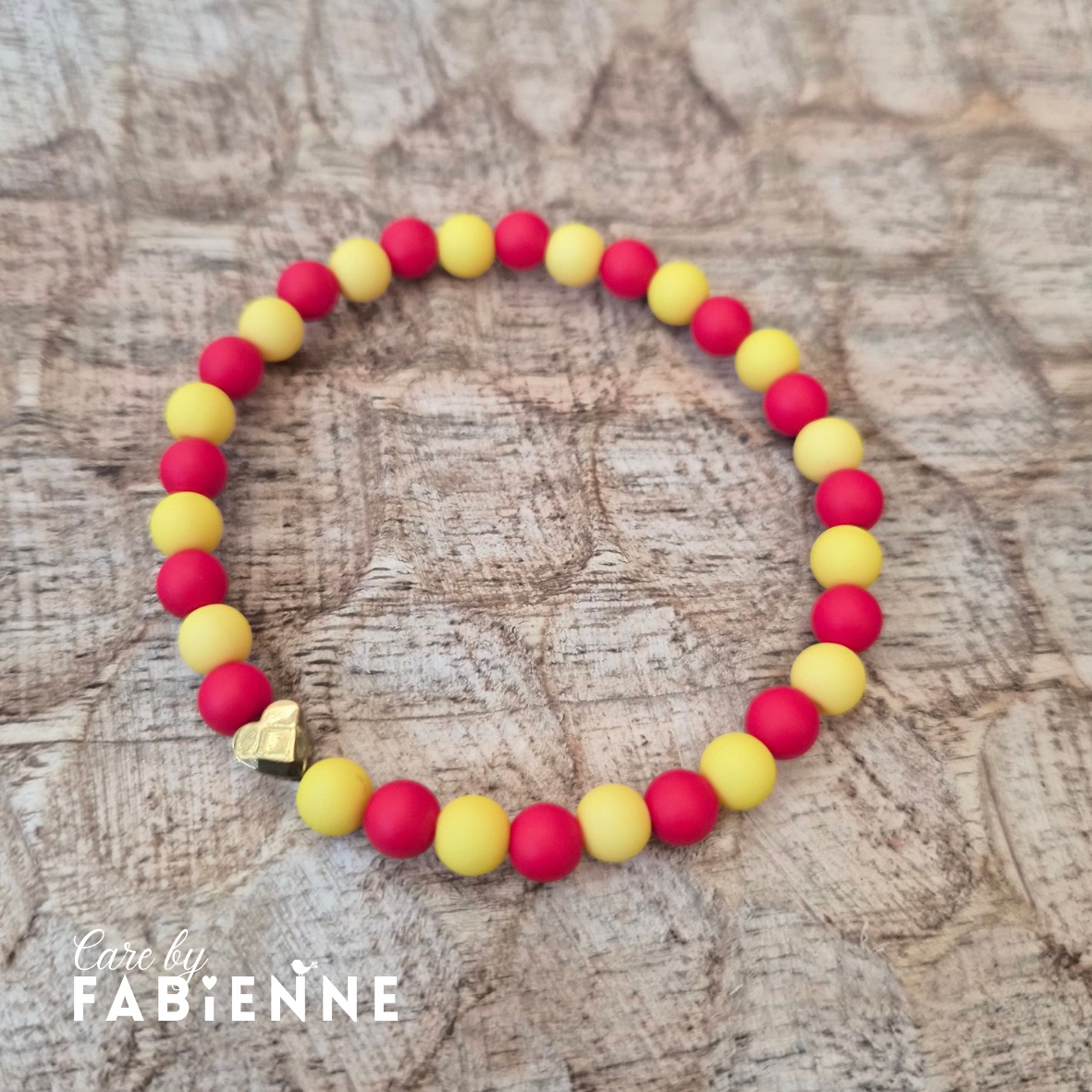 GAE Supporters Armband | RoodGeel + Hartje