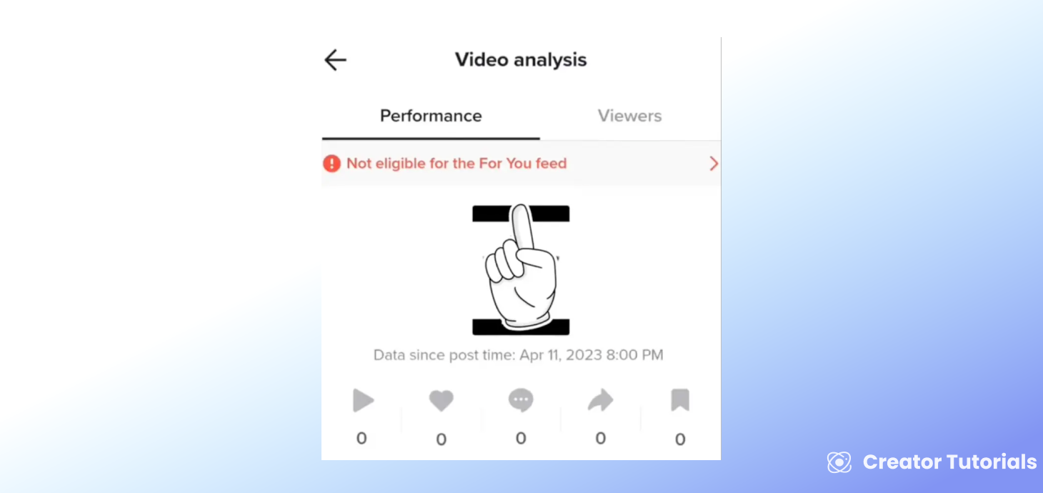 TikTok Not eligible for the For You feed