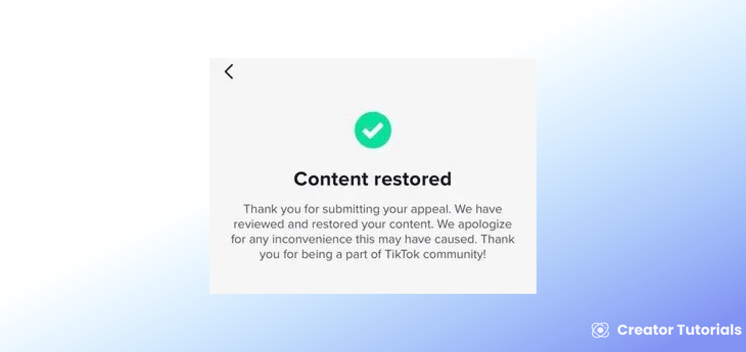 TikTok Content Restored