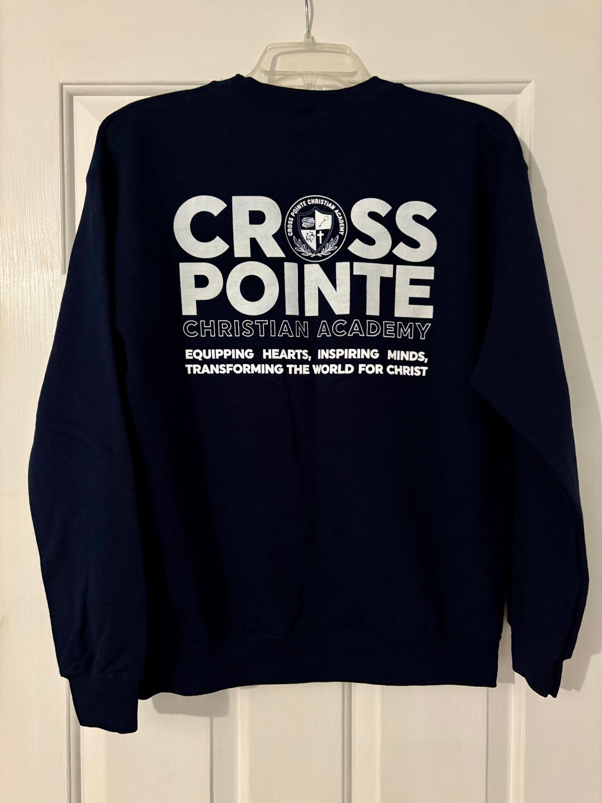 Navy sweatshirt with 