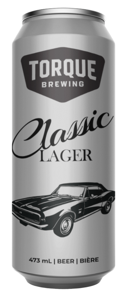 A can of torque brewing buenazo cerveza on a white background