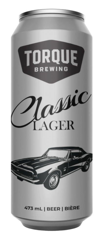 A can of torque brewing buenazo cerveza on a white background