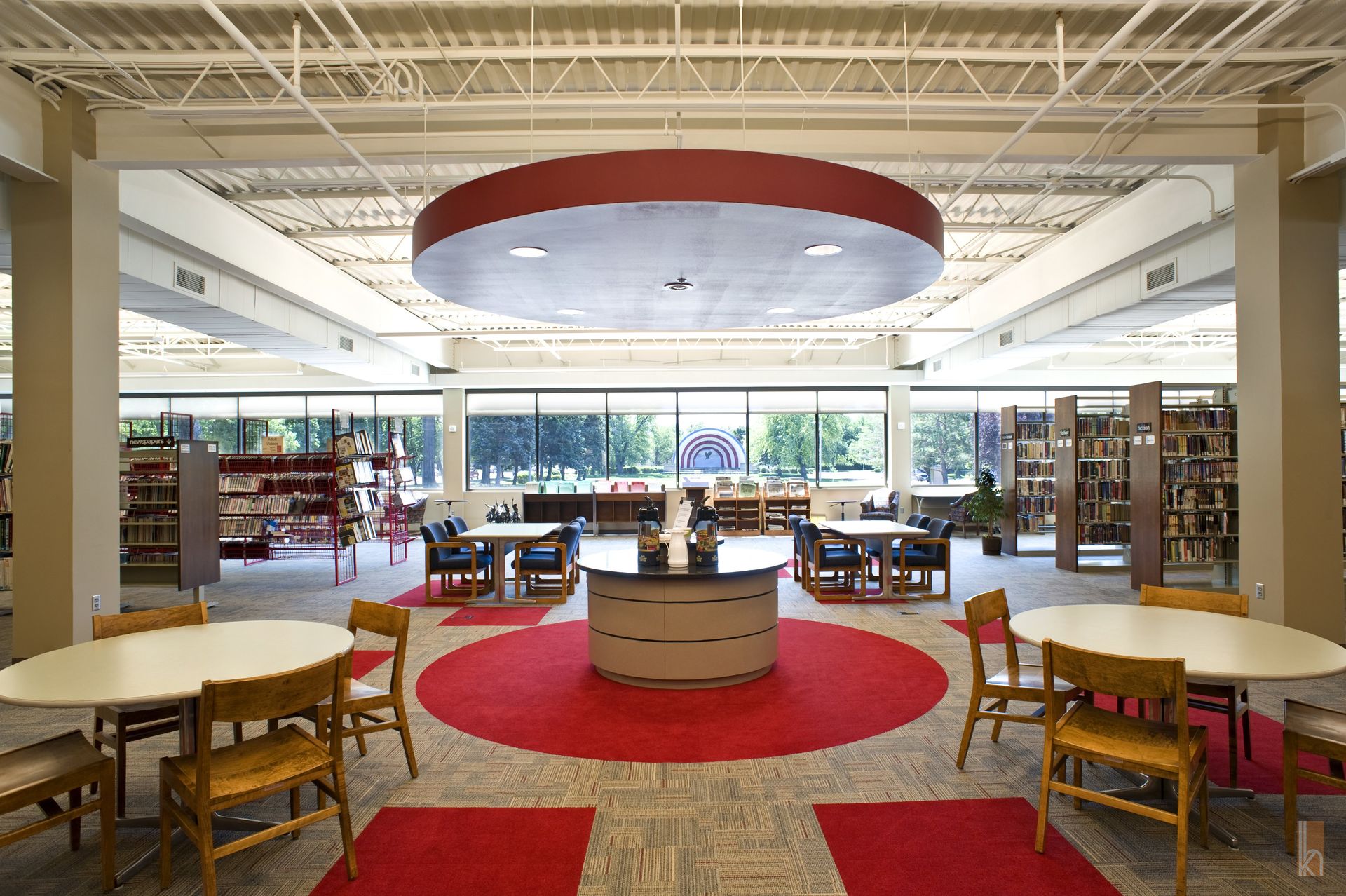 The public library's interior in Huron, South Dakota