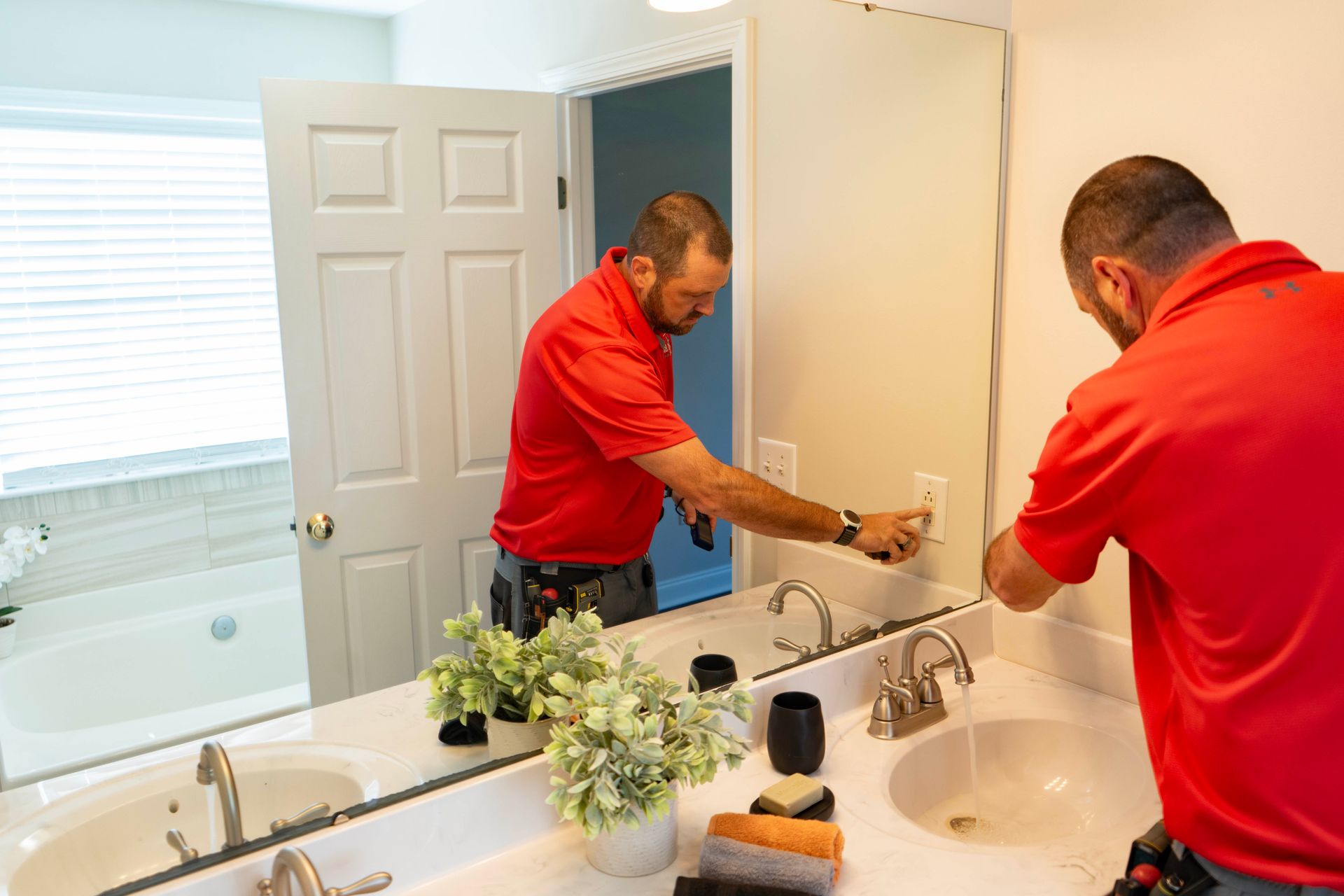 bathroom during a home inspection