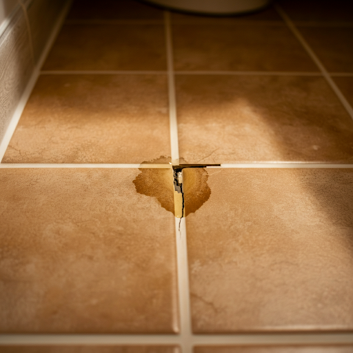 we check flooring during a bathroom home inspection