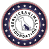 A service animal foundation logo with a dog and a cat