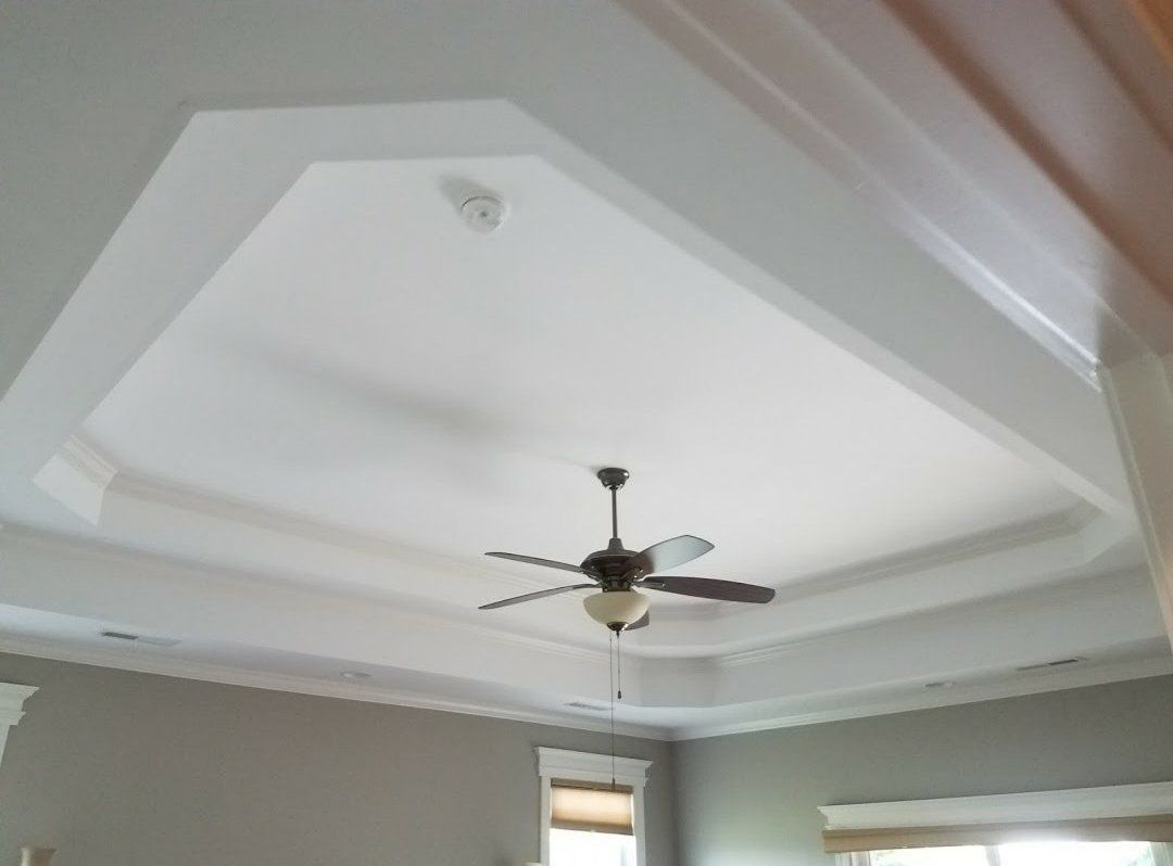 White Ceiling and Ceiling Fan — Forest, VA — Straight Line Painting & Tile Inc.