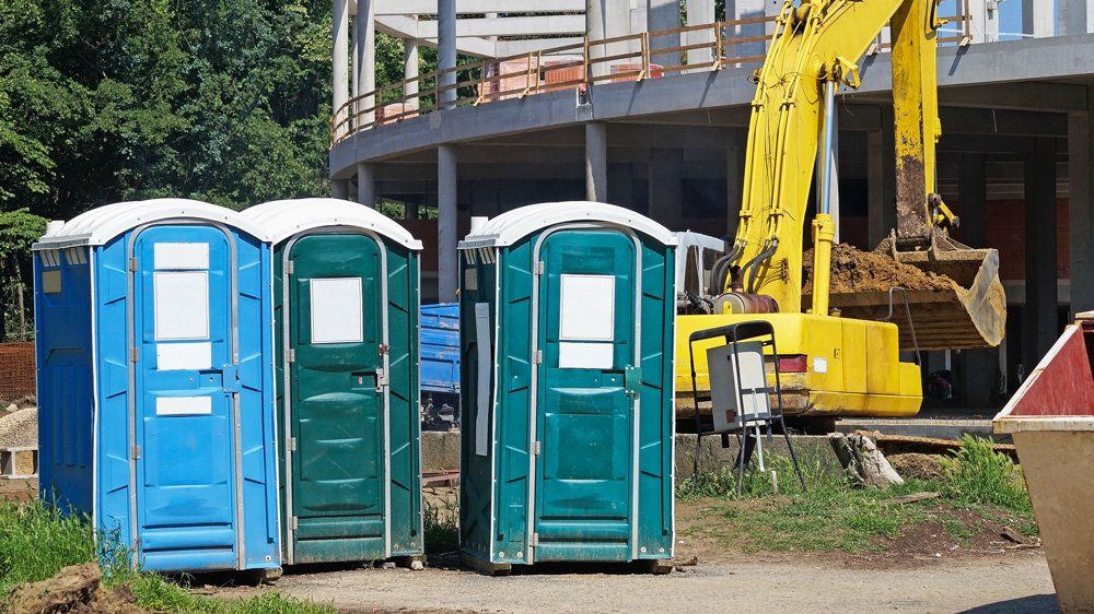 Portable Toilet On Construction Site — Belchertown, MA — Parker’s Portables LLC