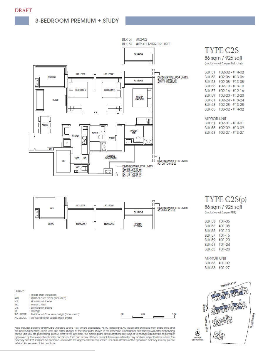 Rivelle Tampines EC 3 Bedroom C2S