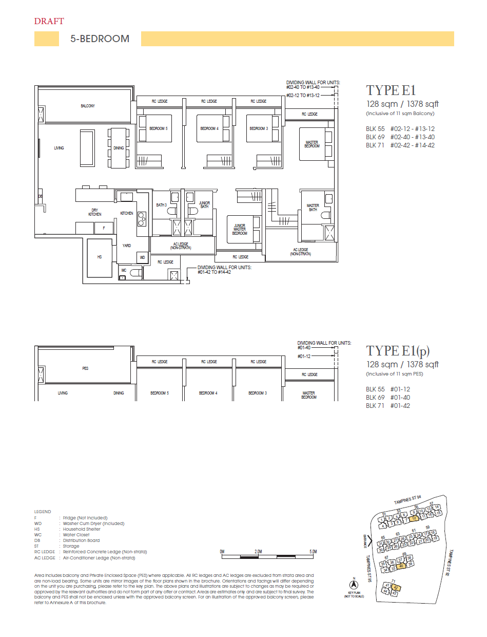 Rivelle Tampines EC 5 Bedroom E1