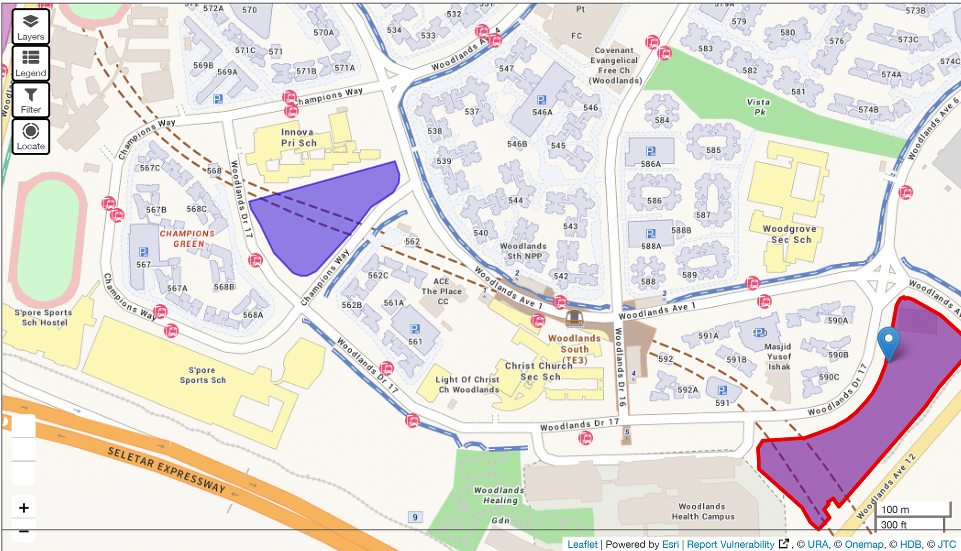 Woodlands Drive 17 EC Location