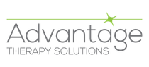 The logo for advantage therapy solutions has a green star on it.