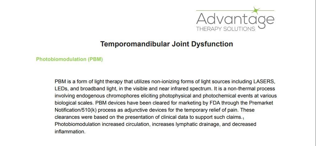 A piece of paper with the words temporal mandibular joint dysfunction on it