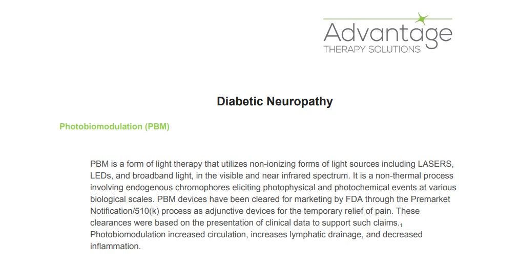 A white paper with the words diabetic neuropathy on it.