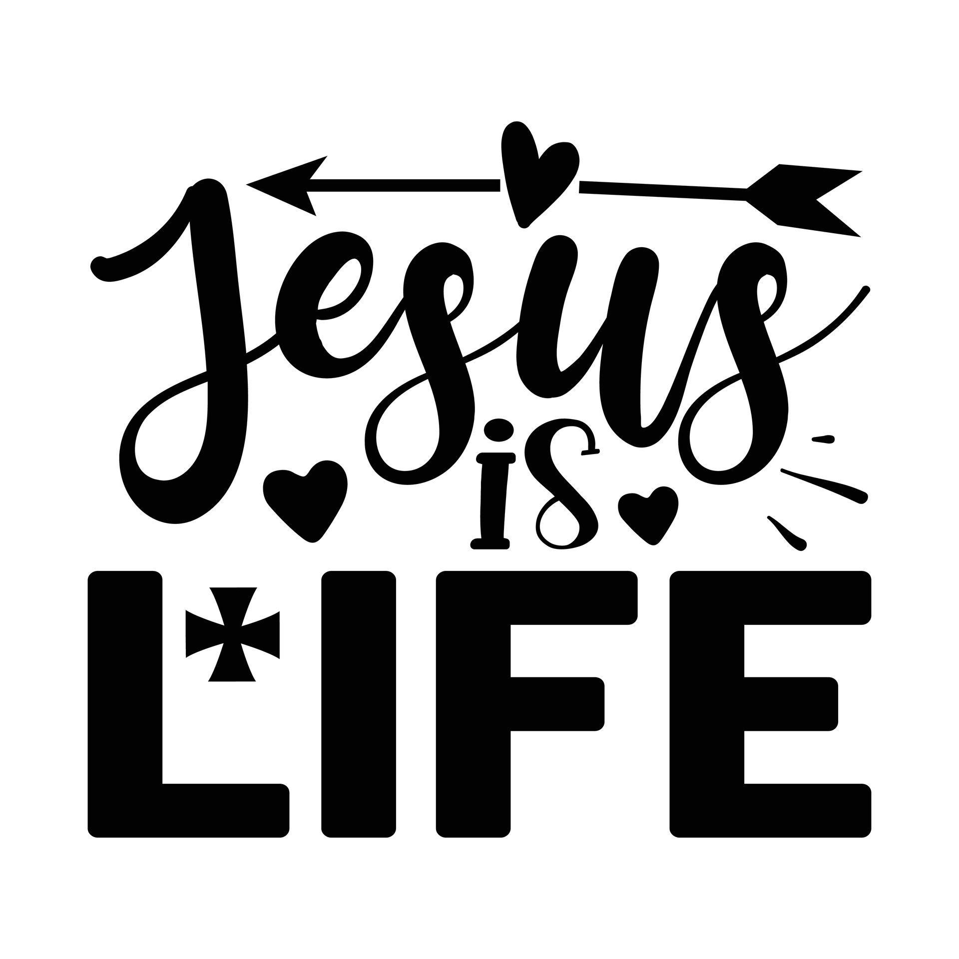 Watch online or recorded services. Black text design: