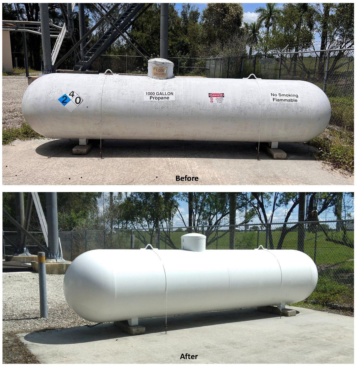 Propane tank - Commercial painting in Fort Lauderdale