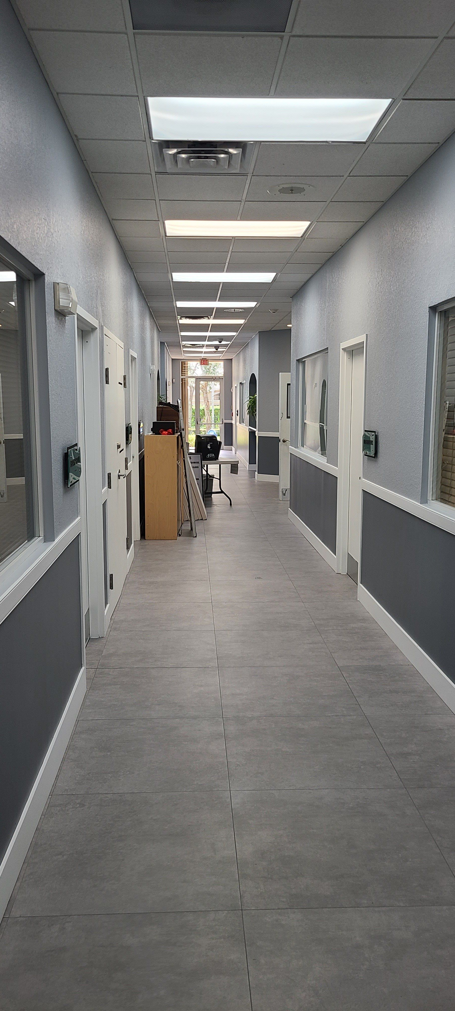 Interior office - commercial painting Hollywood, FL.
