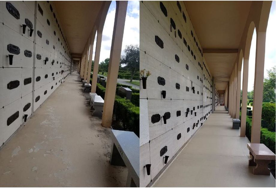 Mausoleum decks Pressure washing - Hollywood,FL 