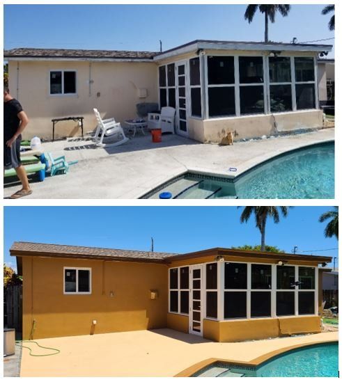 Brown Garage Door — Residential Painting Services in West Park, FL