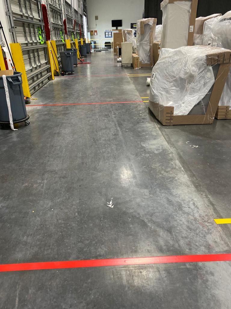 Interior warehouse striping -Miami,FL.