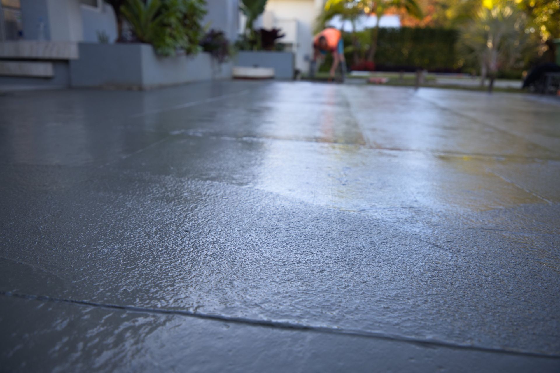 Freshly Poured Plain Concrete