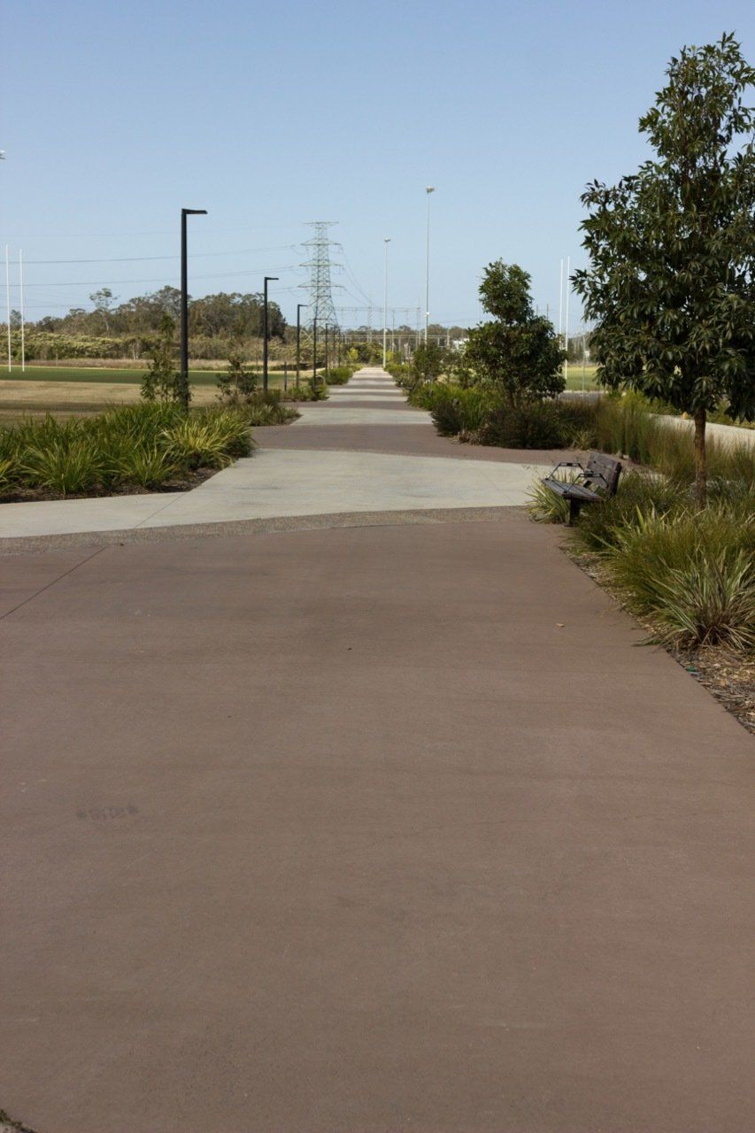 A Park with A Bench on The Side of The Road — Easy Mix Concrete in Berkeley Vale, NSW
