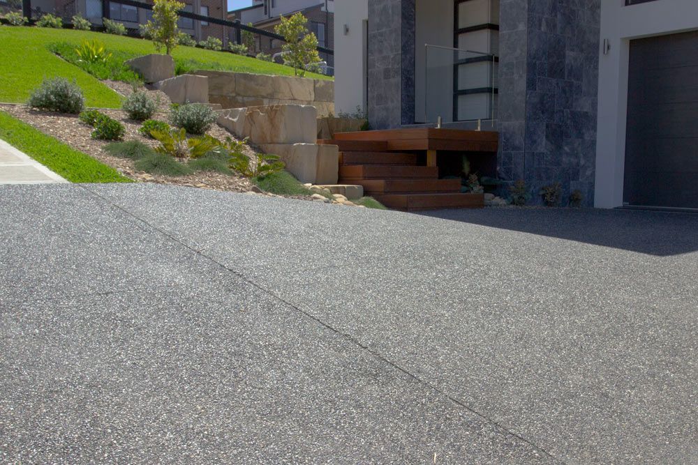 Concrete Driveway in Residential Area