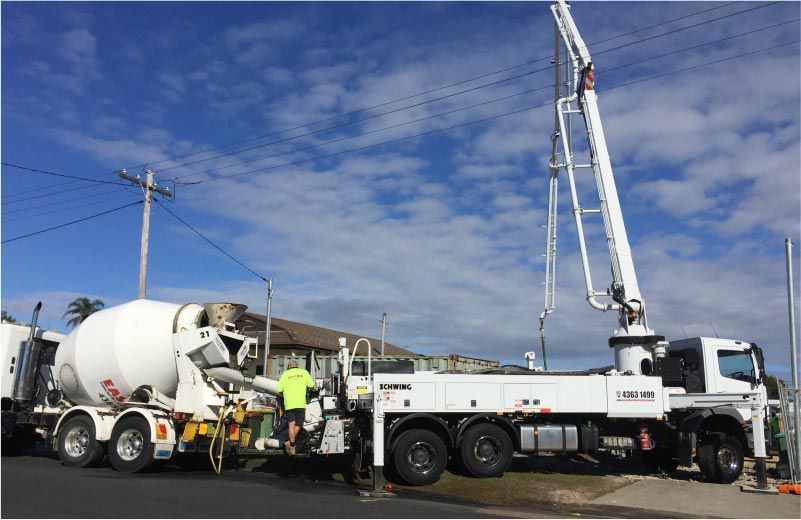 View Side Concrete Mixer Truck — Easy Mix Concrete in Berkeley Vale, NSW