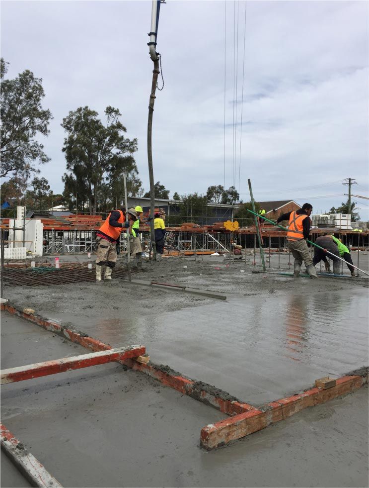 All Worker Construction In Concrete Building — Easy Mix Concrete in Berkeley Vale, NSW