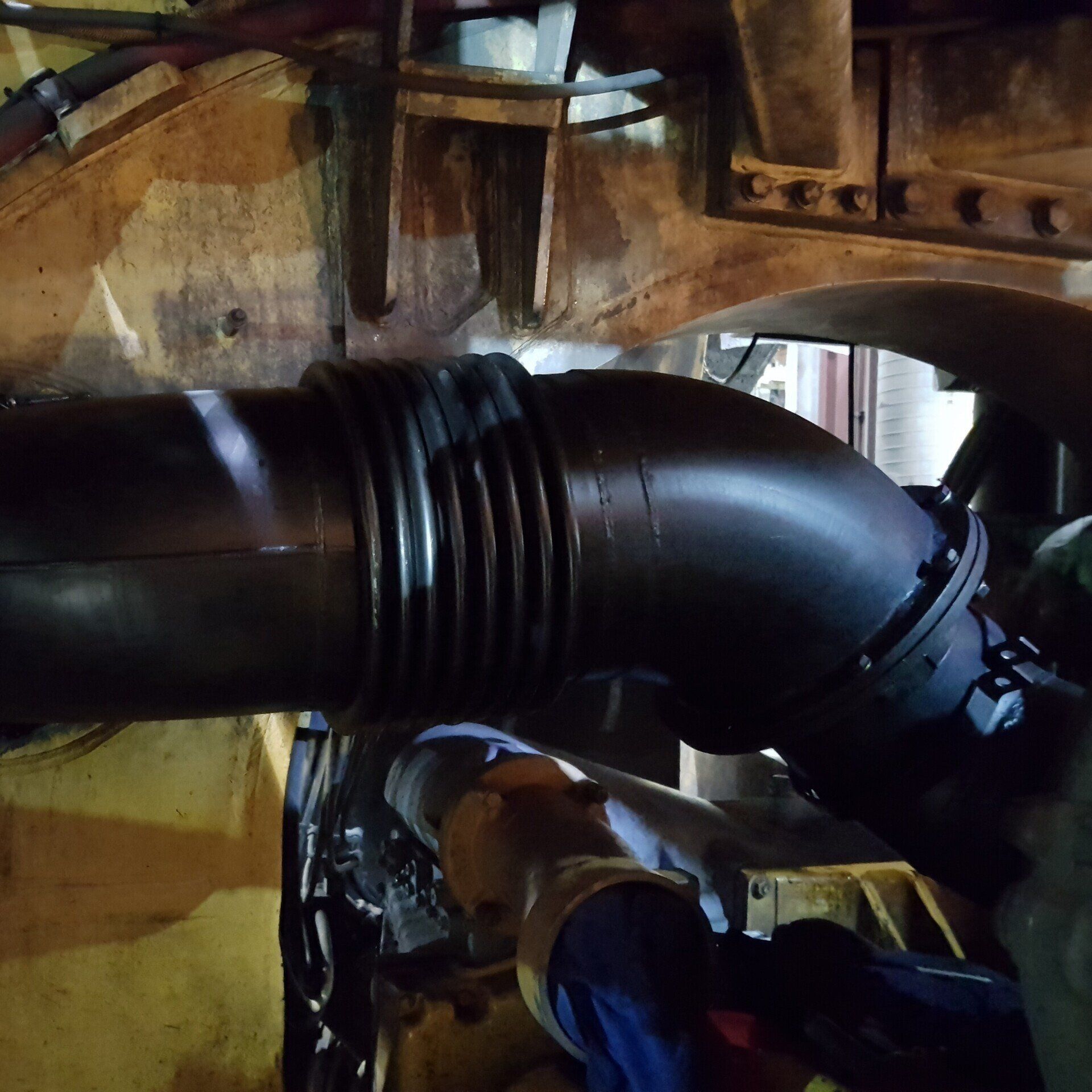 Exhaust system replacement for heavy equipment