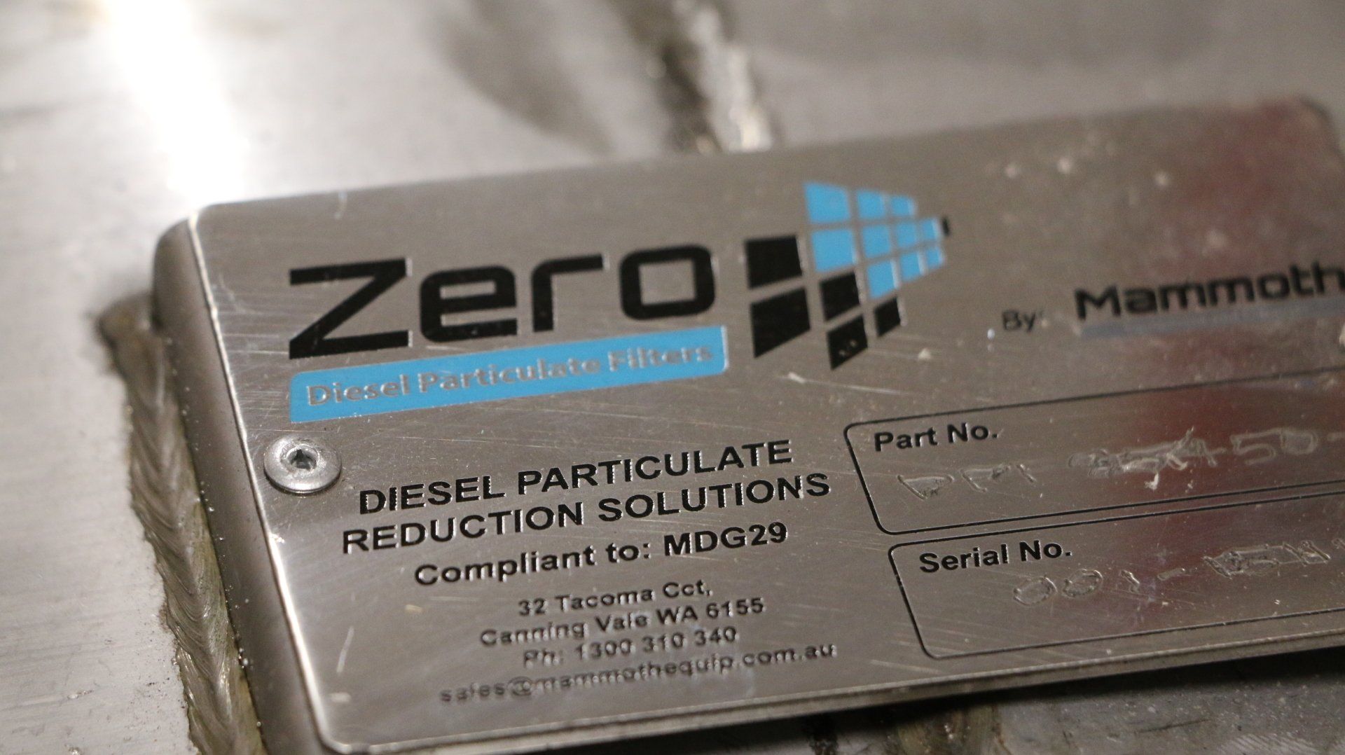 Zero diesel particulate filters for mining equipment