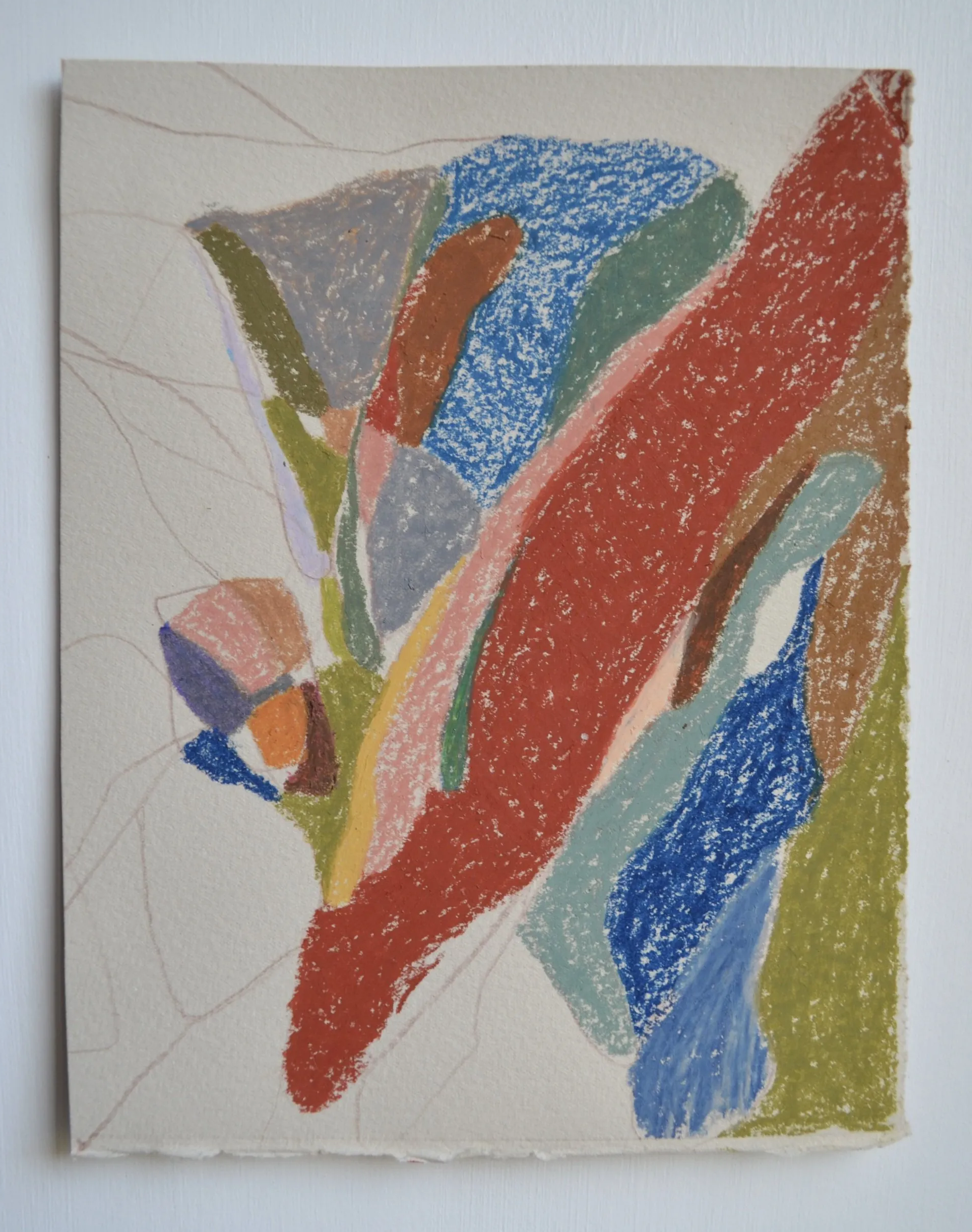 colourful abstract drawing on paper by artist siobhan mclaughlin