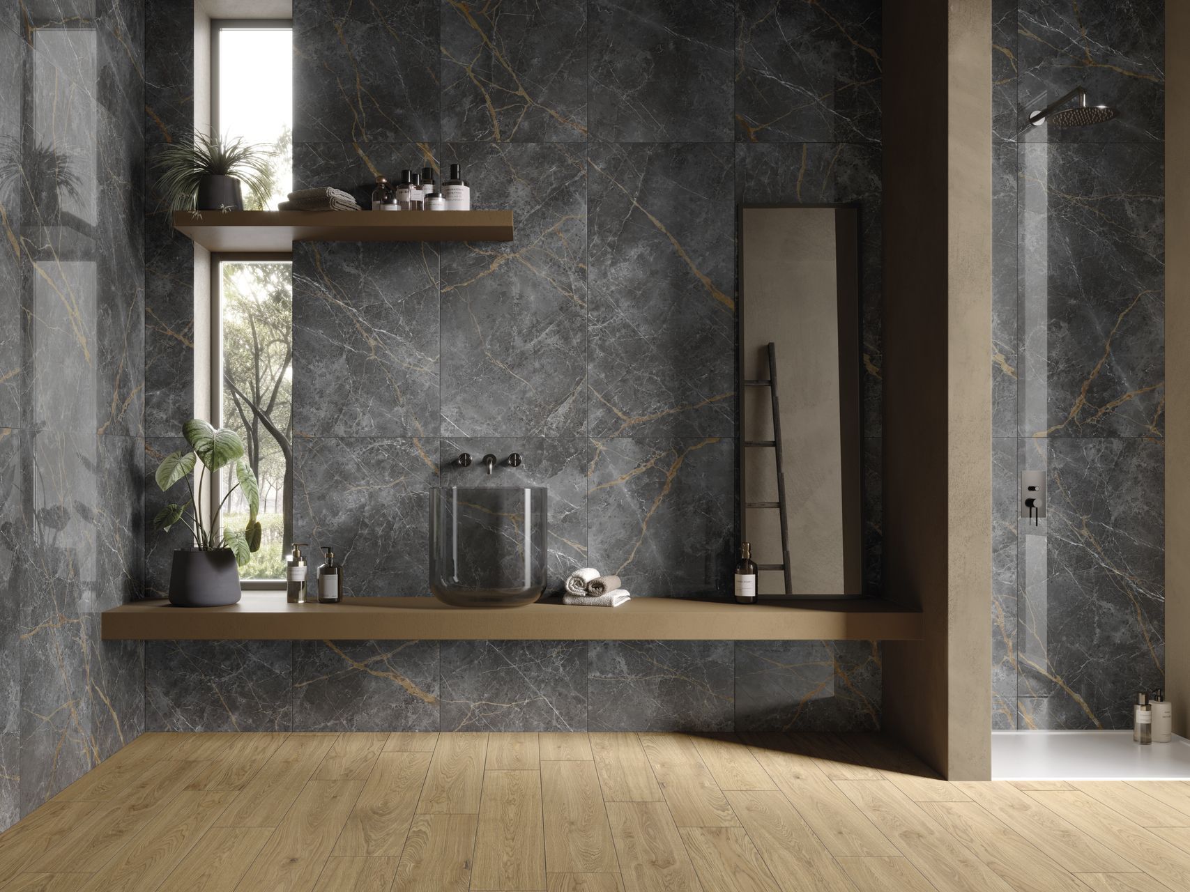 pavimenti e rivestimenti scuri