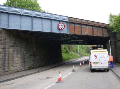 Industrial painting specialists half bridge lane closure