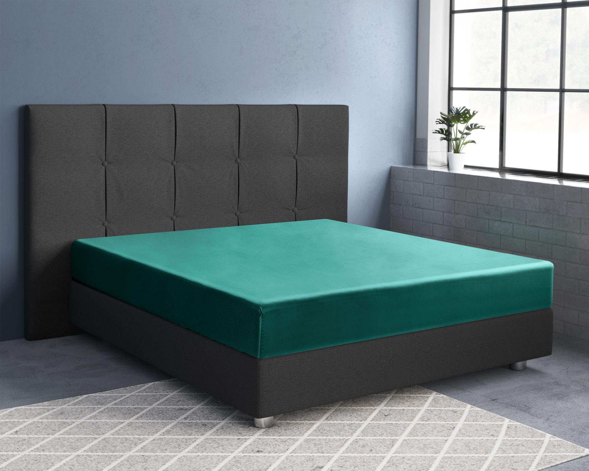 Satijnen Hoeslaken Donker