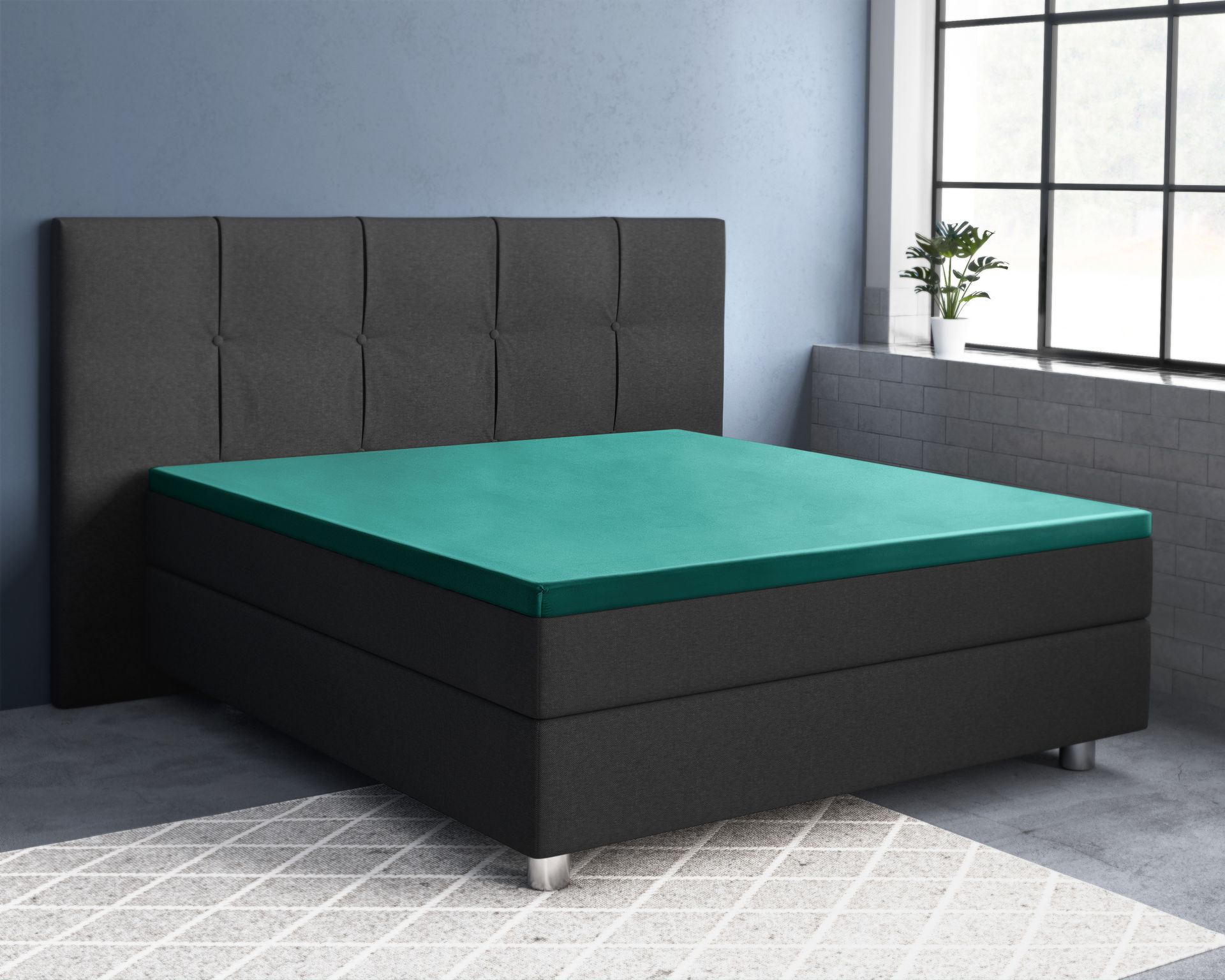 Topper Satijn Hoeslaken Donker