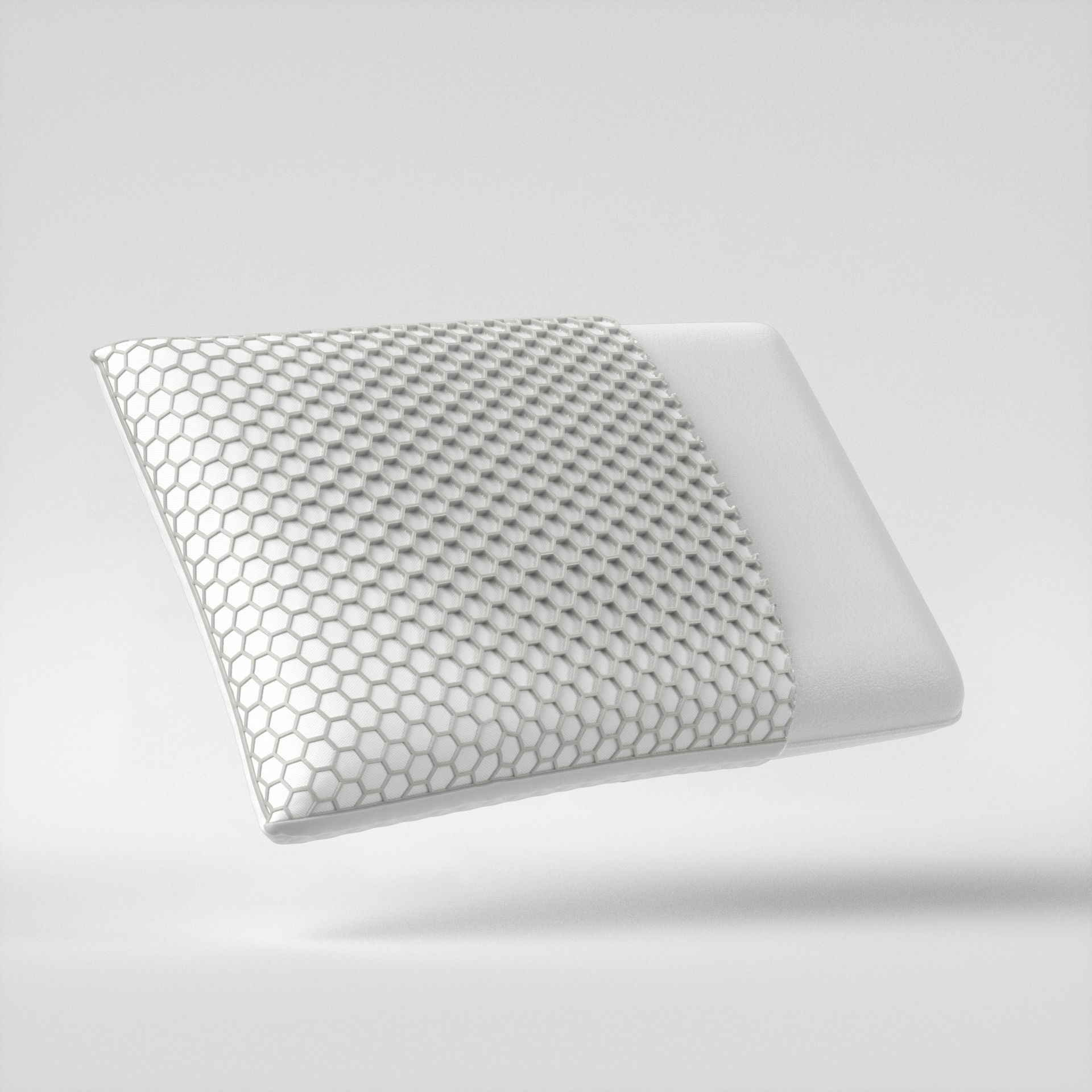 TPE Rebound Firm Core Traagschuimkern Kussen Grijs 60 x 40 x 13