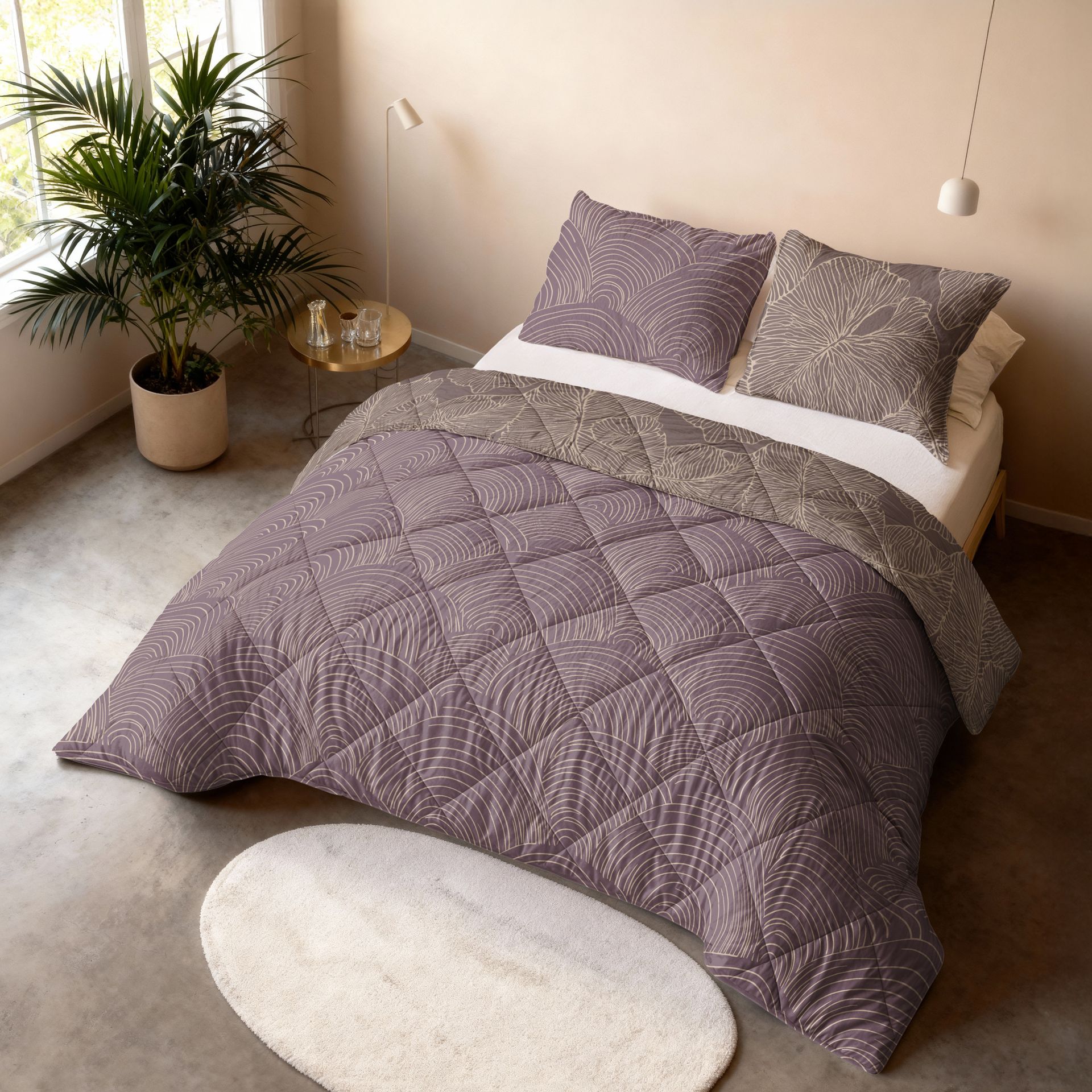 Lazy Dekbed Dreamy Mauve Met Kussenslopen