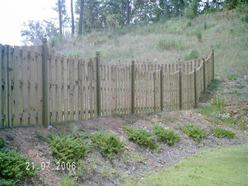 A picture of a wooden fence taken in 2006