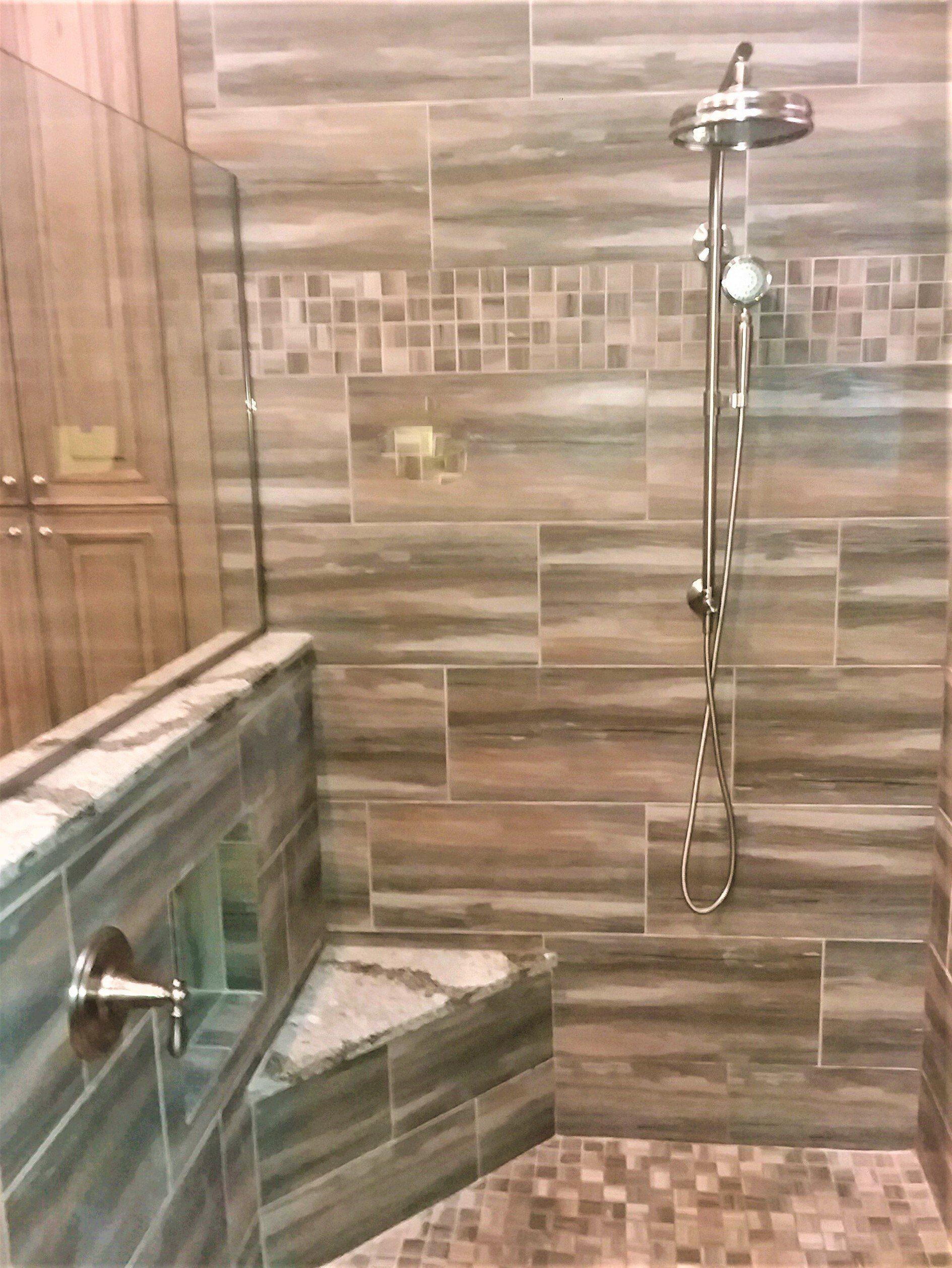 Vertical Tile Shower — Plumbing Services in Port Charlotte, FL