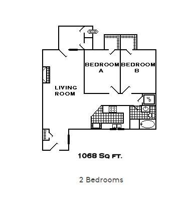 2 Bed 1 Bath