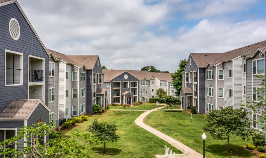 The Overlook Apartments drone shot