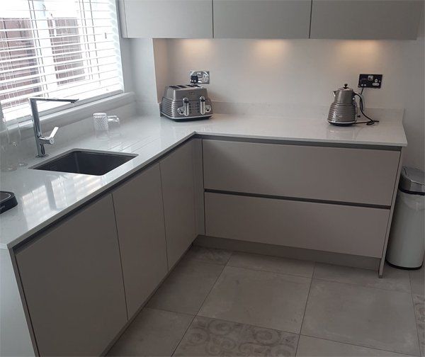 modern kitchen with sink