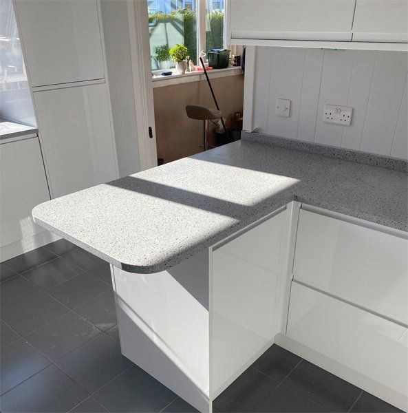 modern grey kitchen worktop