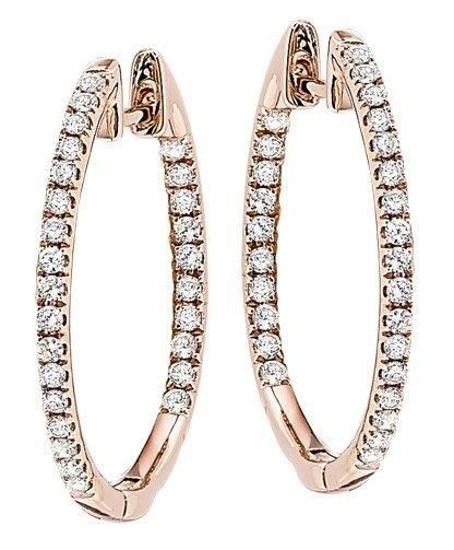 18K Rose Gold Hoop Earrings