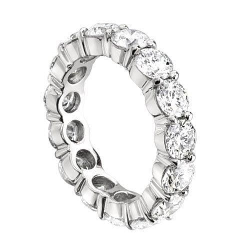 White Gold Eternity Band 5 Carats Round Diamonds