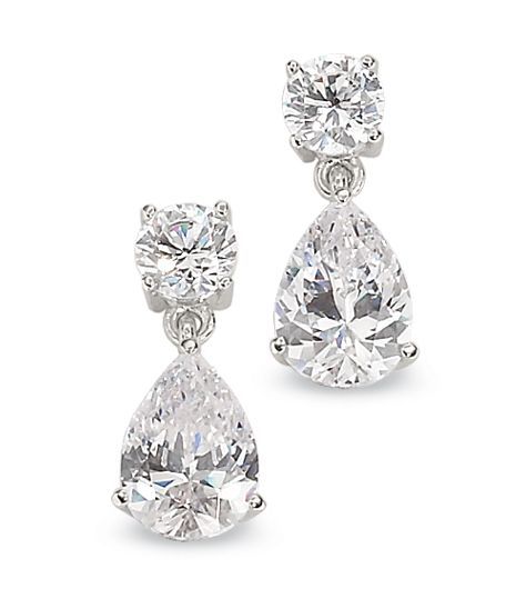 2Ct. Pear Shape White Gold Diamond Earrings